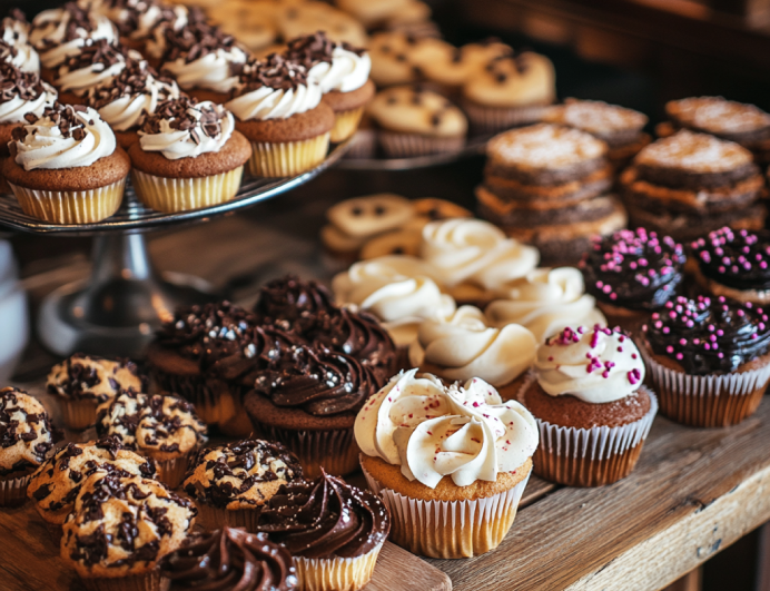 A tray of cupcakes made by Kelly Ann Creations